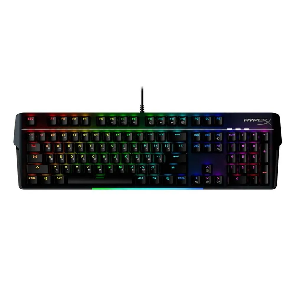 Teclado Mecnico Gamer Hyperx Alloy Mkw100, Rgb, Switch Red, Full Size, Us, Preto - 4p5e1aa#Aba